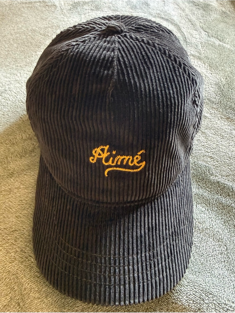 Aime Leon Dore Black Chain Corduroy Stitch Hat (FW21)